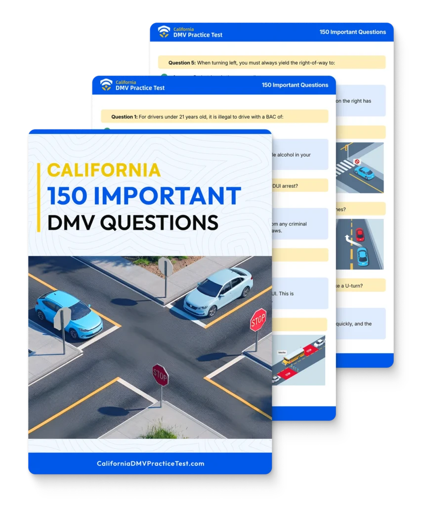 California DMV Written Test Cheat Sheet